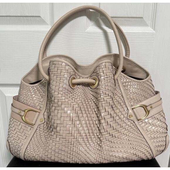 Cole Haan Genevieve Woven Denny Satchel Bag - Picture 1 of 14